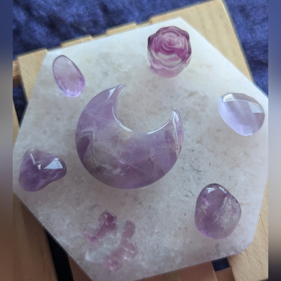 ☪️✨ Ultimate Tranquil Crown Plate ☮️ Heady Third Eye healing Gemstone Crystals - Picture 9 of 11